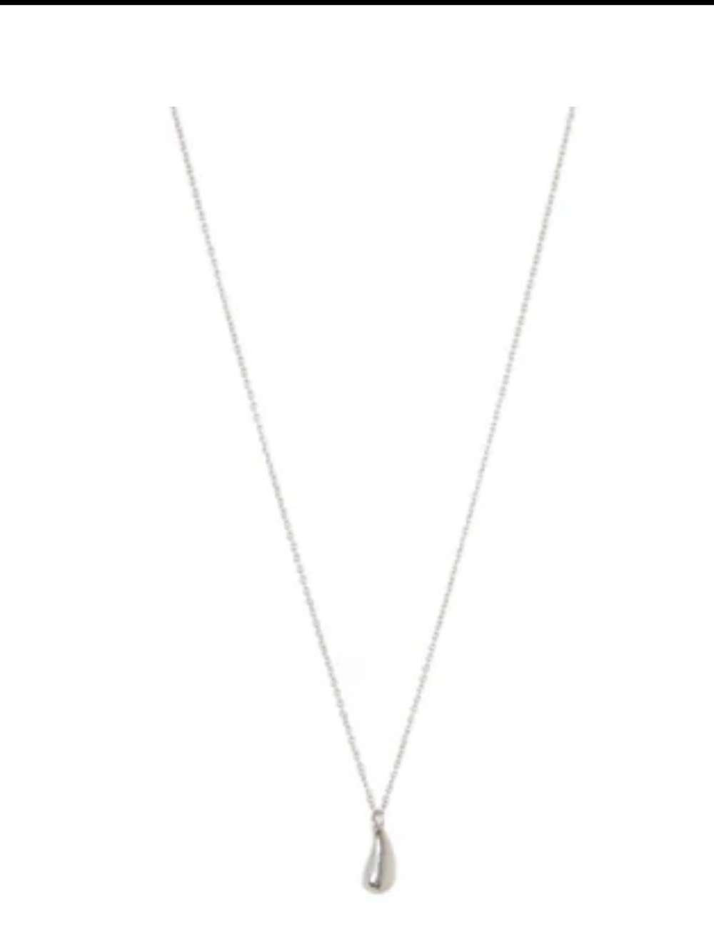 Tiffany & Co. Silver Teardrop Pendant Necklace
